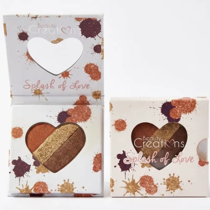 Mini Paleta Glitter Splash of Love - Beauty Creations ✨ Bronze/Gold