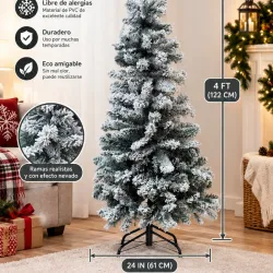 Arbolito de navidad con efecto nevado