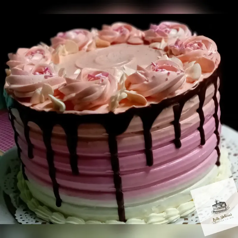 Torta de Buttercream(crema de mantequilla) de 17cm