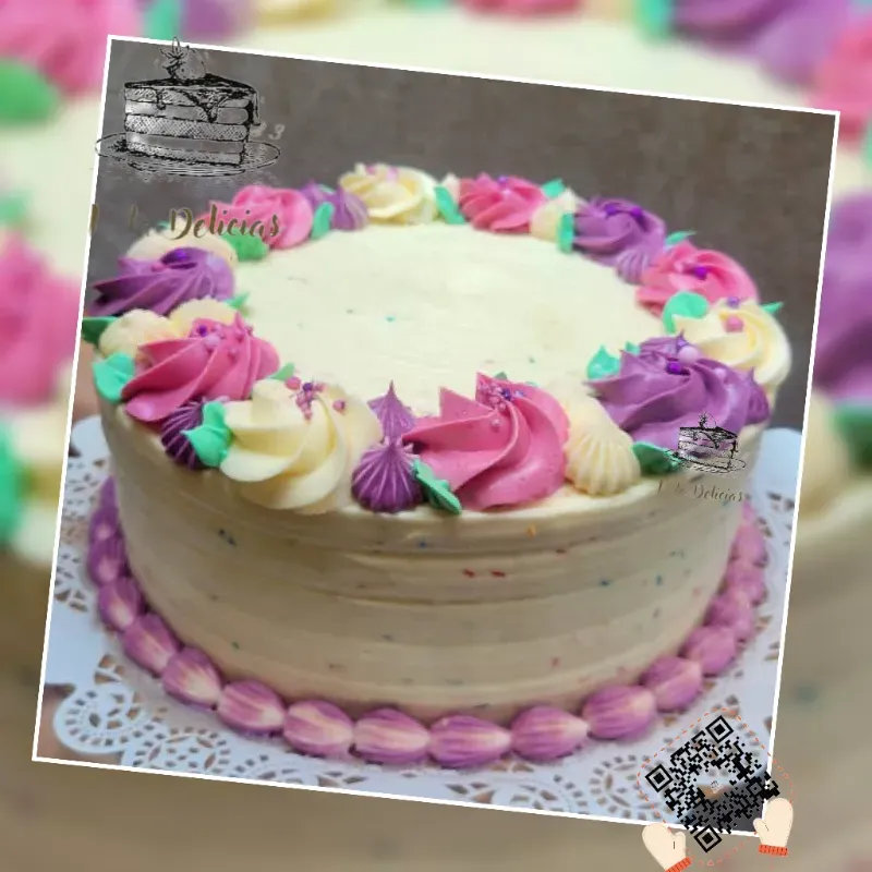 Torta de Buttercream(crema de mantequilla) de 17cm