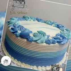 Torta de Buttercream(crema de mantequilla) de 25cm