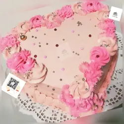 Torta de Corazón de Buttercream (Crema de Mantequilla)