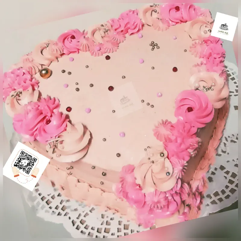 Torta de Corazón de Buttercream (Crema de Mantequilla)