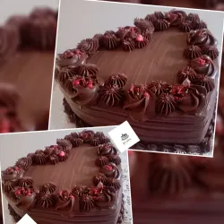 Torta de Corazón de Ganache de Chocolate 