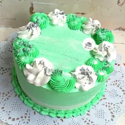 Torta de crema Chantilly (Nata) de 17cm