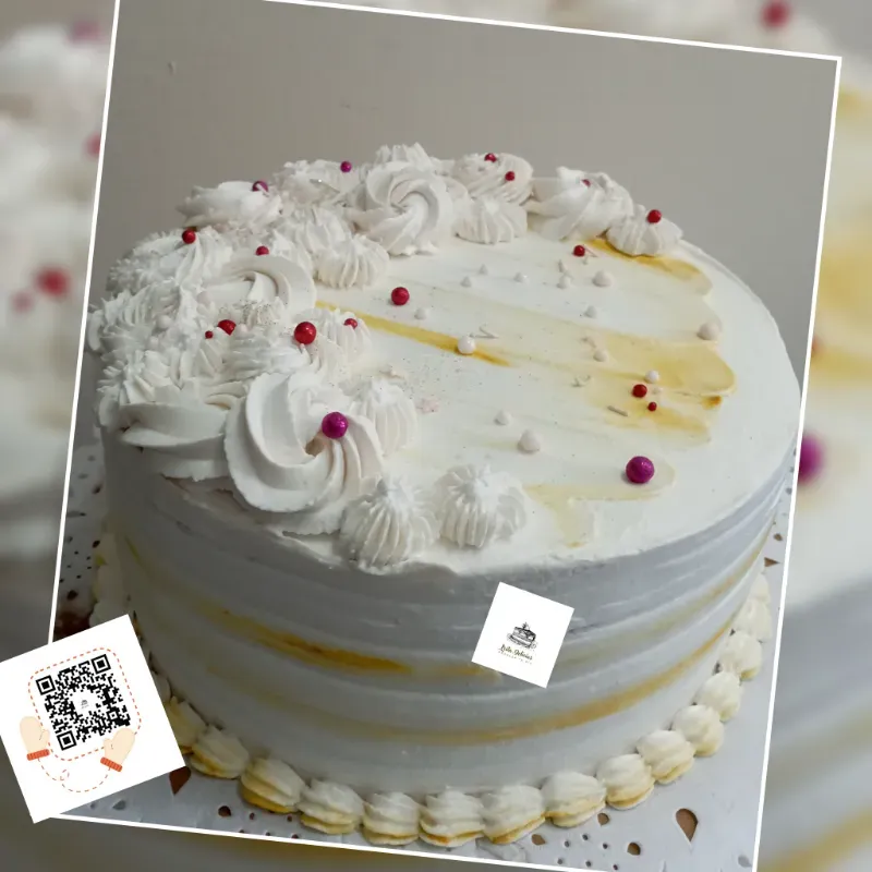 Torta de crema Chantilly (Nata) de 17cm