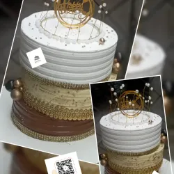 Torta Redonda Asimétrica de 3 Niveles 