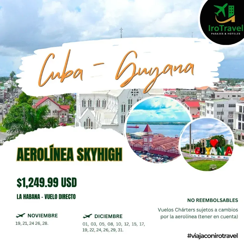 Viaje Cuba - Guyana