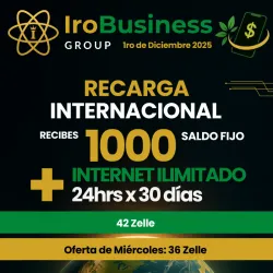 Recarga internacional 1000 de saldo