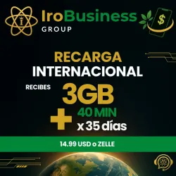 Recarga Internacional de 3GB 40MIN