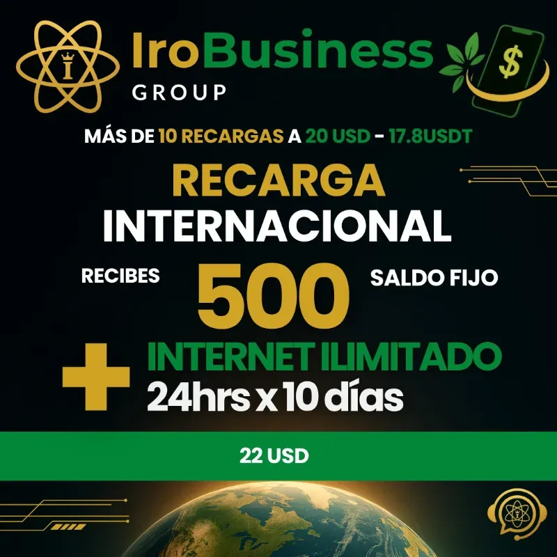 Recarga Internacional con Bono