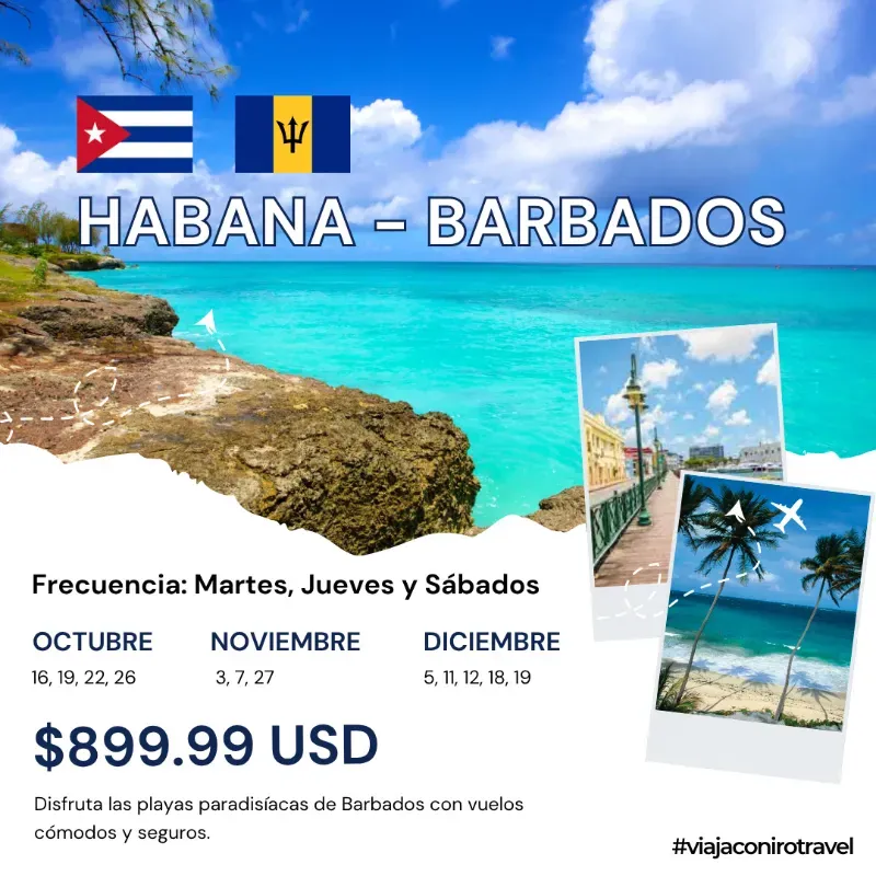 Viaje Habana - Barbados