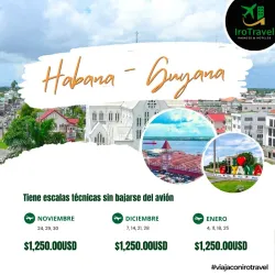 Viaje Habana - Guyana