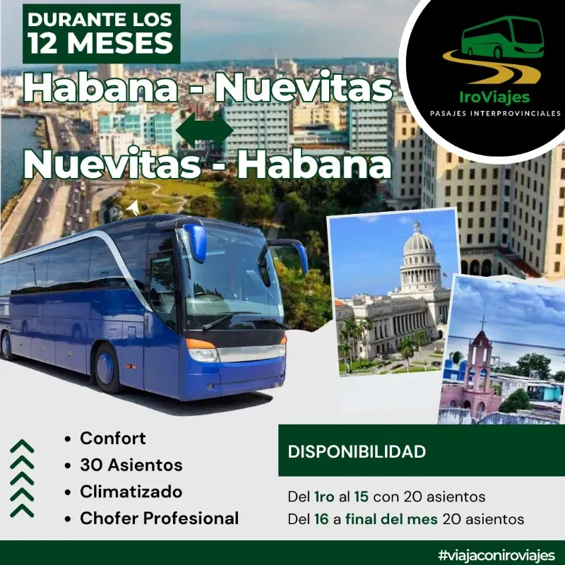 Viajes Interprovinciales (Habana-Nuevitas)(Nuevitas-Habana)