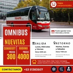 Viajes Interprovinciales (Nuevitas-Camagüey-Habana)