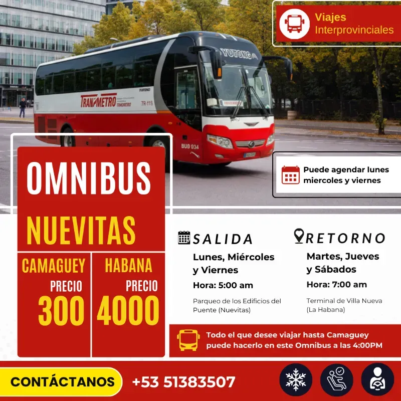 Viajes Interprovinciales (Nuevitas-Camagüey-Habana)