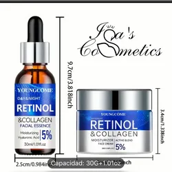 Conjunto de serum 30 ml y crema hidratante 30g (1.06oz)de Retinol 