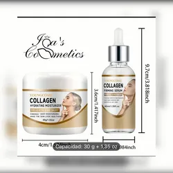 Conjunto de serum 40 ml (1.35oz) y crema hidratante30g (1.06oz) de colágeno 