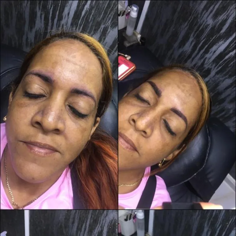 Retoques de cejas hechas en el salón