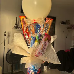 Jarra personalizada+chuches+globo