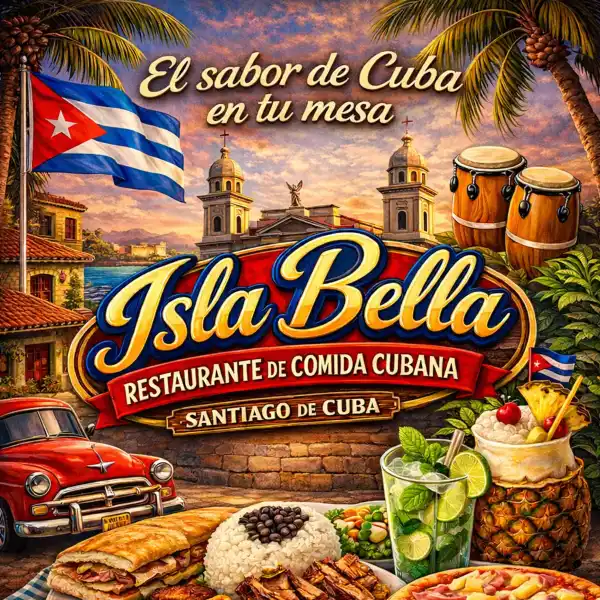 🍕🔥 ¡¡ATENCIÓN SANTIAGO DE CUBA!! 🔥🍕
¿Te dio hambre? 😋 ¡Isla Bella es tu solución! 🌟 Sabemos lo que te gusta y lo servimos con el mejor sabor y calidad de toda la ciudad. ¡No puedes dejar de probarlo!
🎯 ¿Por qué elegirnos?
✔️ ¡Las pizzas y comidas más deliciosas de Santiago de Cuba! 🍕🍝
✔️ Precios asequibles y de la mejor calidad. ¡Comida deliciosa sin romper el bolsillo! 💸✨
✔️ ¡Atención EXCELENTE para que disfrutes como en casa! 👨🍳❤️
✔️ Aceptamos transferencias para que puedas pagar cómodamente desde tu móvil 📲💰
⏰ ¡Ven ya! Estamos abiertos de 11 AM a 9 PM 🕒
👉 Si prefieres disfrutarlo en tu hogar, nuestros domicilios están disponibles de 10 AM a 5 PM 🚗💨
📍 No esperes más! Ven a Isla Bella o haz tu pedido ya! Estamos listos para llevarte lo mejor de la gastronomía santiaguera.
📞 ¡Haz tu pedido ahora! ¡La comida está a un clic de distancia!
🌴 Isla Bella, el sabor y la calidad que mereces
