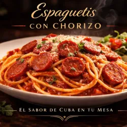 Espaguetis con Chorizo