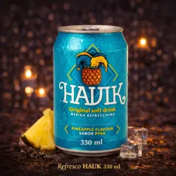 Refresco de lata de piña