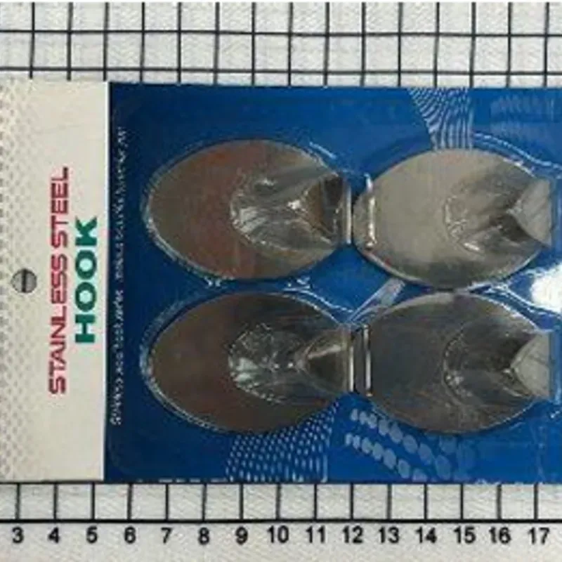  989 - 4 acero inoxidable con cuatro ganchos  201 materiales  5,5x3,5cm  4pc / Caja  240caja / Caja