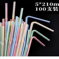  Absorbentes;  5mm*210m m; PP de grado alimenticio; mezcla  de colores; Codos  100pcs/bolsa