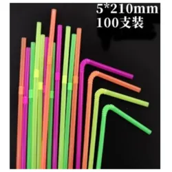 Absorbentes;  5mm*210m m; PP de grado alimenticio; mezcla  de colores; Codos  100pcs/bolsa