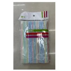  Absorbentes;  6mm*224m m; PP de grado alimenticio; mezcla  de colores; Tubo recto  100pcs/bolsa