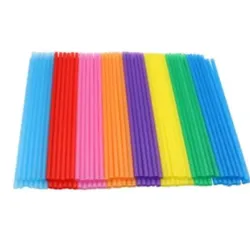  Absorbentes;  6mm*260m m; PP de grado alimenticio; mezcla  de colores; Tubo recto  100pcs/bolsa