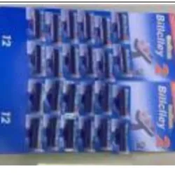  Afeitadora desechable, Plástico + acero  inoxidable, cuchilla de 2 capas, 24us / tarjeta