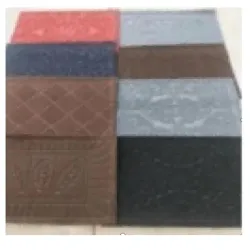  Alfombra; 38 * 58cm; color mezclado; PVC; a  granel;  Embalaje de cinta trenzada;  MOQ: 10 cajas