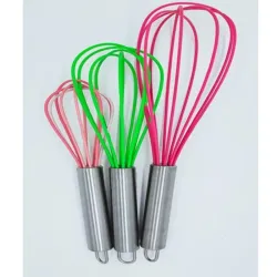 batidor manual de huevos de silicona de 10  pulgadas