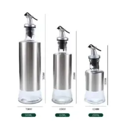  Botella con boquilla;  200ml; 260g;  Acero inoxidable con vidrio  1pc/caja
