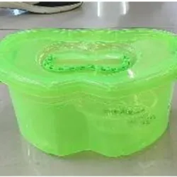 Caja plástica con tapa y asa, forma de corazones  180g,24*21*15, colores variados, 