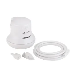  Calentador de agua eléctrico, tipo instantáneo  ST-02, temperatura ajustable de 3 engranajes,  blanco 110V, 50HZ, 5400w, 49A, presión de  agua: 20KPA ~ 400KPA,  Longitud de la tubería: 195 cm, cable de 4 m ²  (10AWG), u / ascensor;  MIQ: 20 cajas