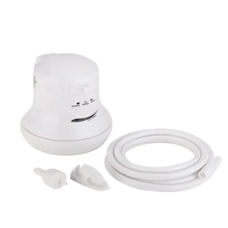  Calentador de agua eléctrico, tipo instantáneo  ST-02, temperatura ajustable de 3 engranajes,  blanco 110V, 50HZ, 5400w, 49A, presión de  agua: 20KPA ~ 400KPA,  Longitud de la tubería: 195 cm, cable de 4 m ²  (10AWG), u / ascensor;  MIQ: 20 cajas