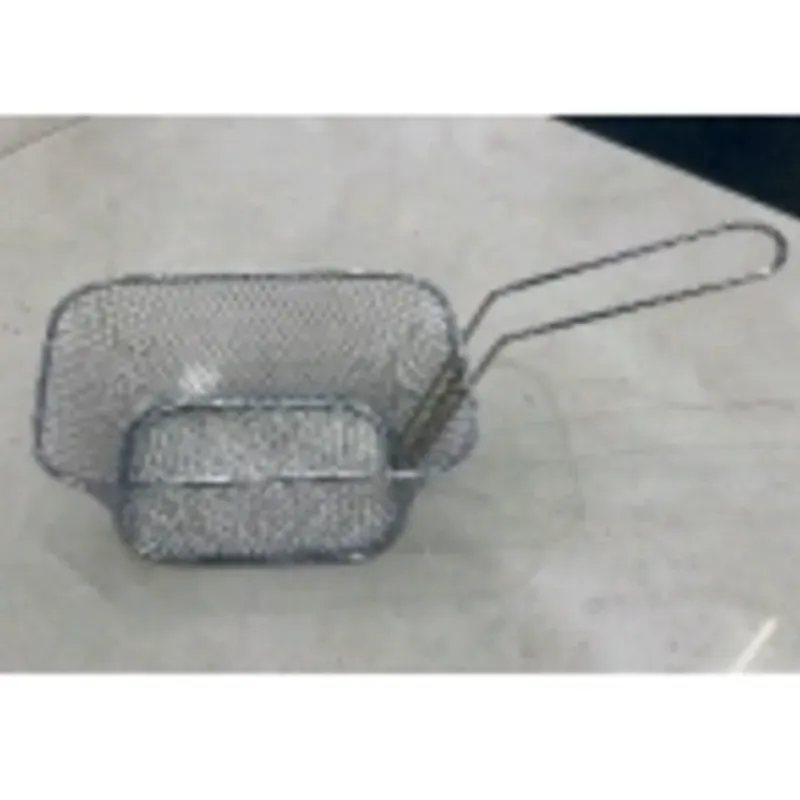 Canasta de papas fritas de acero inoxidable, 19.5x8.5cm, 80g, hierro, 1pc/opp