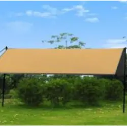  CARPA PLEGABLE; 3 * 3M, 180T POLIÉSTER  PEGAMENTO DE PLATA, DORADO,  ACCESORIOS: CLAVO DE SUELO 6UNIDADES  / CUERDA DE VIENTO 6UNIDADES /  LONGITUD TOTAL  DE 4 UNIDADES BARRA  DE HIERRO :2M * 16MM, 1UNIDAD / BOLSA DE  TELA DE PEGAMENTO DE PLATA