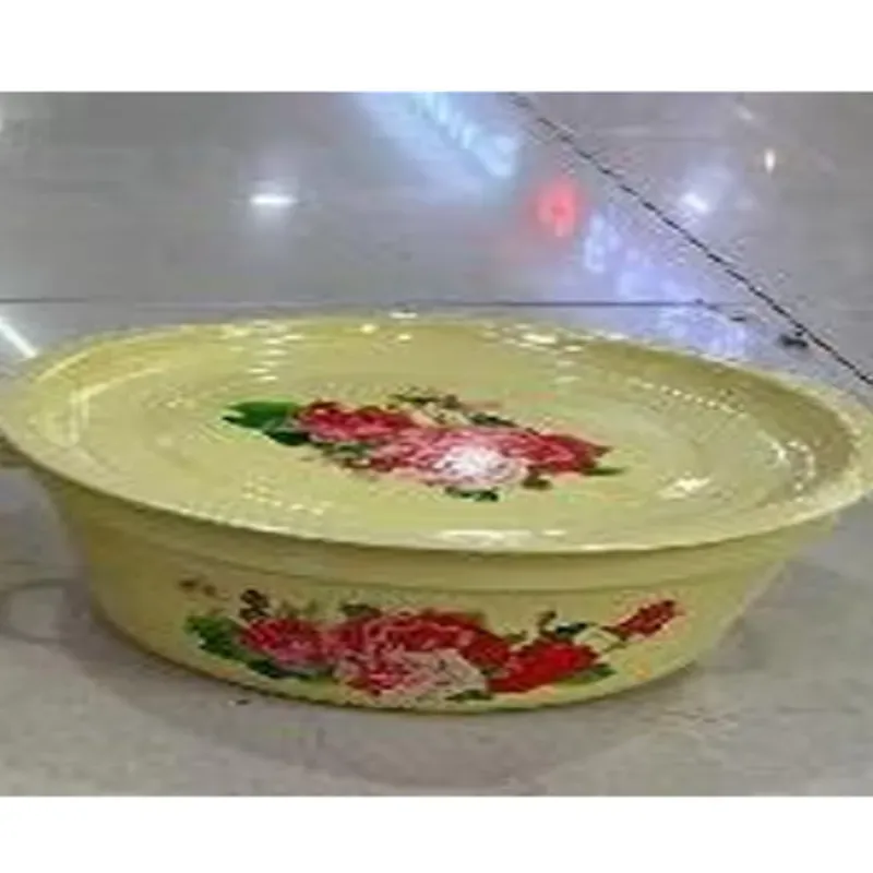  Cazuela de hierro inoxidable con dos asas y tapa  lisa.  Pintura con Diseño floral, 26 cm, 475g, 