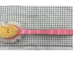  Cepillo de baño; color mezclado, 35cm; púrpura;  rosa; verde  u / opp ➕ agujero para colgar