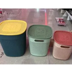  Cesta de almacenamiento de plástico, color  mixto, 25,5 * 27 cm, 329 gOpp