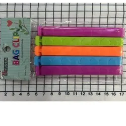  clips de sellado;  Cinco colores, plástico.5pcs/opp