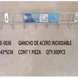  Colgador de la ropa;  8 cabezas;  Acero inoxidable;  43 * 5,5 cm;