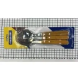 Cuchara. Hierro inoxidable. Mango de madera. 6pc/ set 150g