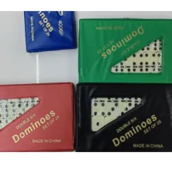  Domino, plástico, 18 * 10 * 1,7 cm, 28 piezas /  caja de color