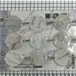  ganchos simulando mármol  PP + hierro  6,2x4,2 cm  9pc / Caja  200caja / Caja