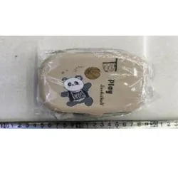 Jabonera de plástico con diseño de panda,  color mixto, 14 * 10 * 4,5 cm, 52G  Embalaje OPP
